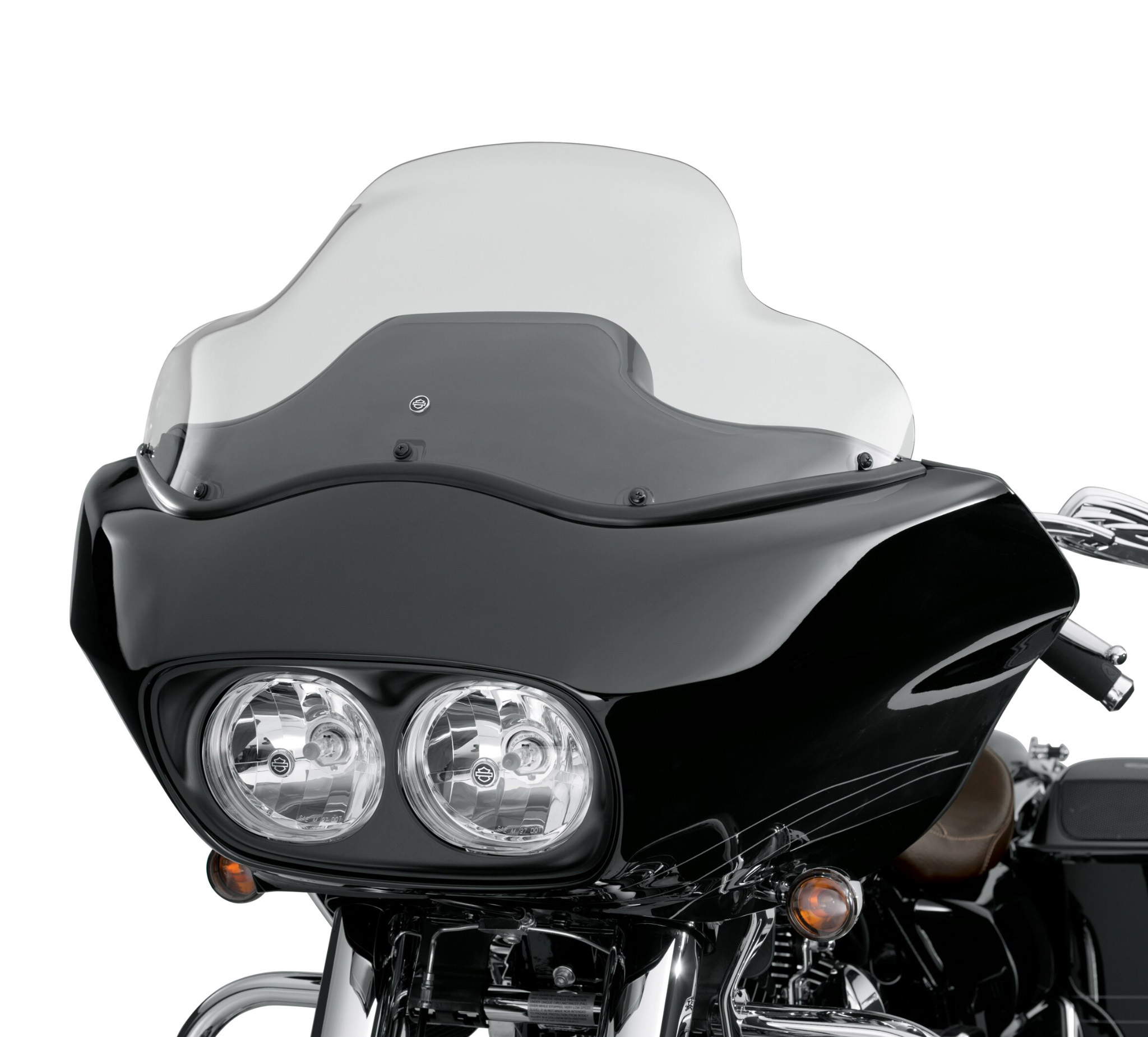 Wind Splitter Dark Smoke Windshield For Harley Davidson